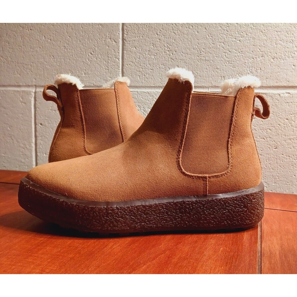 MADEWELL The Toasty Leather Upper Faux Fur Lined Chelsea Boots Sz 9*Runs Big(10)